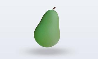 vue de face de rendu avocat fruits 3d photo