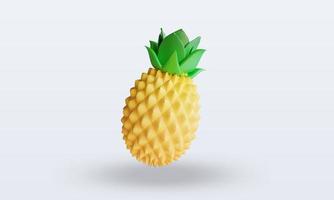 vue de face de rendu ananas fruits 3d photo