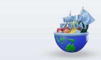 3d journée mondiale de l'alimentation micronésie rendu vue droite photo