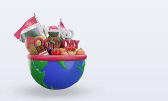 3d journée mondiale de l'alimentation hongrie rendu vue de gauche photo