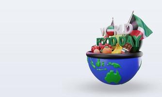 3d journée mondiale de l'alimentation koweït rendu vue droite photo