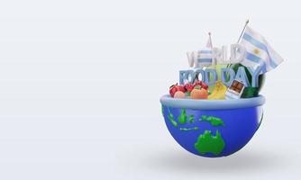 3d journée mondiale de l'alimentation argentine rendu vue droite photo