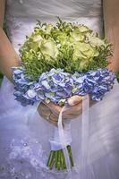 vue sur le bouquet de la mariée photo