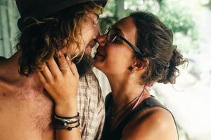 gars et la fille à la maison photo