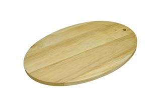 Bloc de coupe de boucher planche de bois de cuisine pour haché isolé sur fond blanc photo