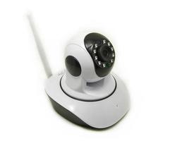 caméra de surveillance sans fil ip caméra de sécurité cctv isolé sur fond blanc photo