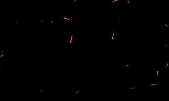 des étincelles rouges brûlantes volent d'un grand feu dans le ciel nocturne. beau fond abstrait sur le thème du feu, de la lumière et de la vie. photo
