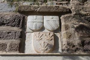 symboles de chevalier dans le château de bodrum photo