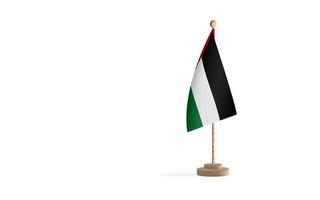 mât de drapeau palestine avec image d'arrière-plan de l'espace blanc photo