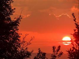 coucher de soleil d'un jour photo