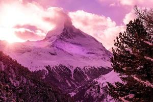 vue sur le paysage de montagne photo