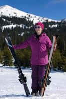 ski femme hiver photo