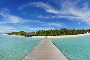 vue sur la plage tropicale photo