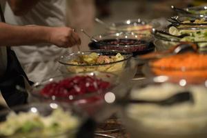 vue de la nourriture sous forme de buffet photo