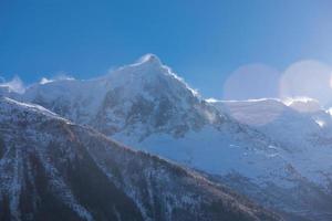 vue sur le paysage de montagne photo