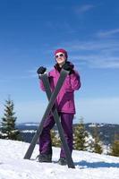 ski femme hiver photo