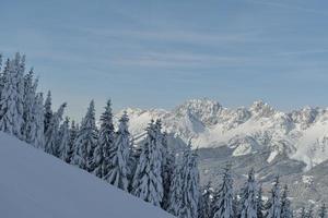 paysage d'hiver de montagne photo