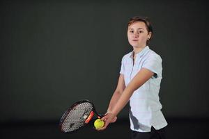 jouer au tennis en salle photo