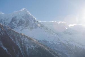 vue sur le paysage de montagne photo