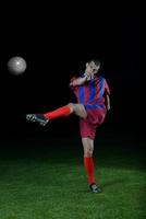 vue de joueur de football photo