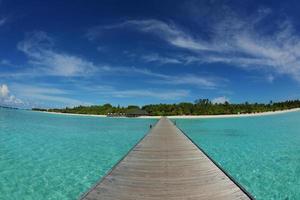 vue sur la plage tropicale photo