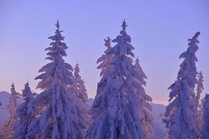 paysage d'hiver de montagne photo