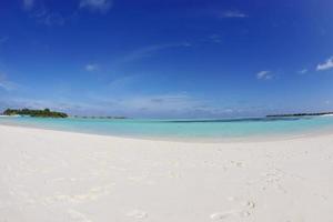 vue sur la plage tropicale photo