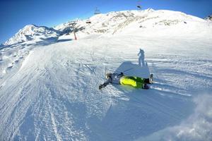 accident de ski vue photo