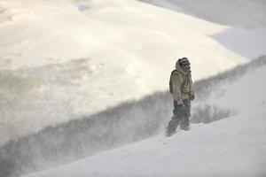 vue du snowboarder freestyle photo