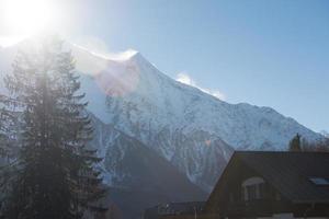 vue sur le paysage de montagne photo