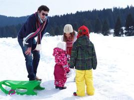 plaisir d'hiver en famille photo