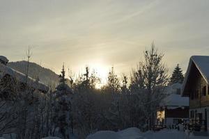 paysage de montagne d'hiver photo