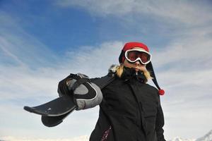 skieurs en montagne photo