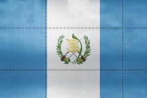 drapeau 3d du guatemala sur métal photo