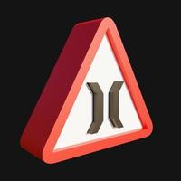 panneau de signalisation illustration de rendu 3d photo