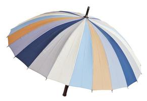 Voir ci-dessus de parapluie multicolore à rayures ouvertes photo