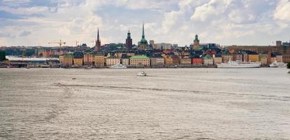 panorama de la ville de stockholm en automne photo