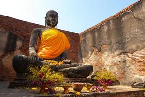 statue de bouddha à ayuddhaya thaïlande