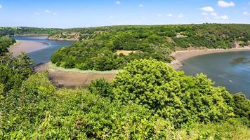 Voir ci-dessus de la vallée du Trieux en Bretagne photo