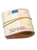 Billets de 50 euros isolés photo