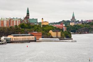 vue sur la ville, danvikshem, église de sofia à stockholm photo