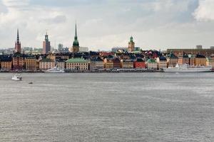 panorama de la ville de stockholm en automne, suède photo