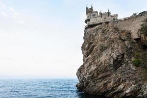 château du nid d'hirondelle sur le cap ai-todor en crimée photo