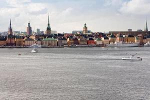 panorama de la ville de stockholm en automne photo
