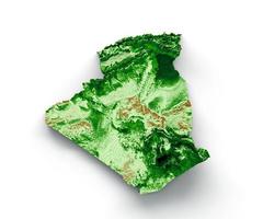 carte topographique algérie carte réaliste 3d couleur illustration 3d photo