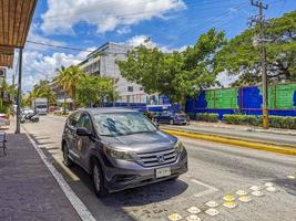 playa del carmen quintana roo mexique 2022 route de rue typique et paysage urbain de playa del carmen mexique. photo