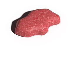 Lames de steak de boeuf frais sur fond blanc photo