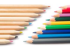 couleurs de crayons photo