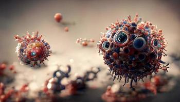 un nouveau type de virus sous forme de macro photo