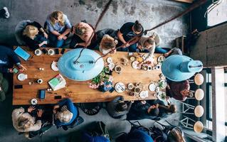 le café vue de dessus photo